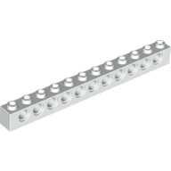 Lego kostka s otvory (kostička s dírami) 1x12, bílá (389501, 6215045)